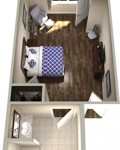 Edmon - Floor Plan 02 - Studio Deluxe Suite